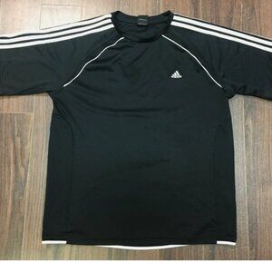 Adidas Black T Shirt Activewear Men's Size Large Chest 40" Polyester